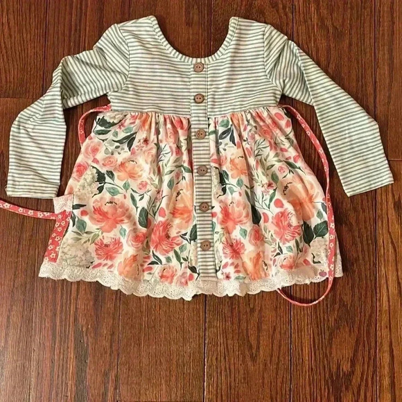 Cheeky Plum Dress/Top Eyelet On Hem Of Dress & Pockets Size 3T - Picture 5 of 9